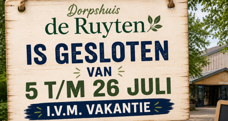 VAKANTIESLUITING 2026